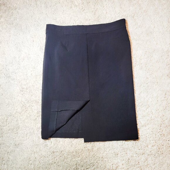 Rampage y2k Juniors 1 Black Straight Professional Business Slit Pencil Skirt - Picture 4 of 10